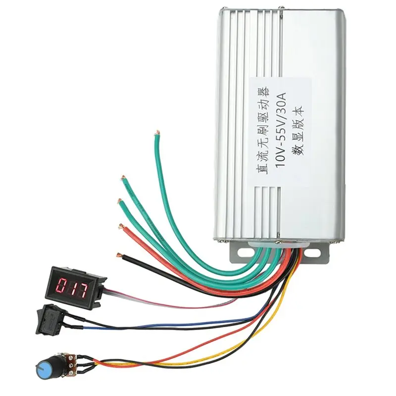 electronic-speed-controller-speed-regulator-dc10v-55v-30a-no-hall-digital-display-reversible-governor-brushless-driver-board