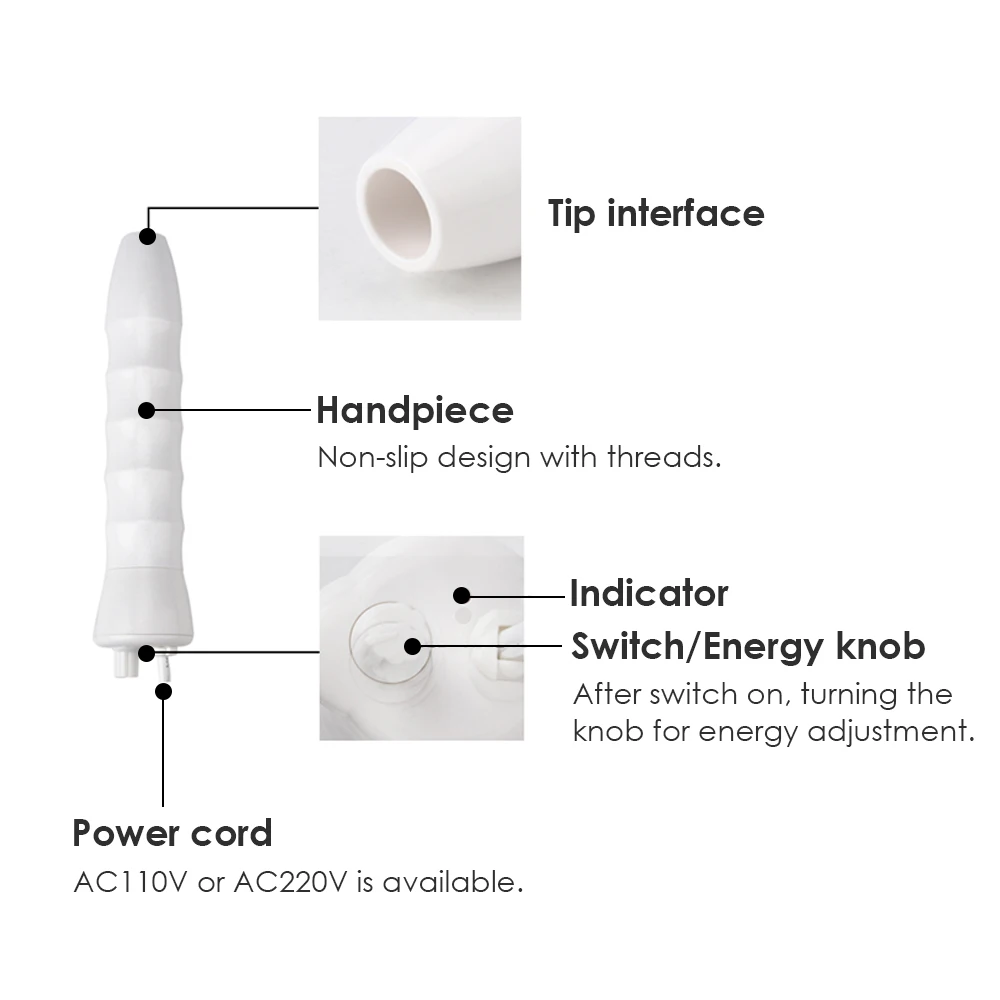 جهاز احترافي صغير 7 في 1 لإزالة حب الشباب بالأوزون الكلفاني عالي التردد