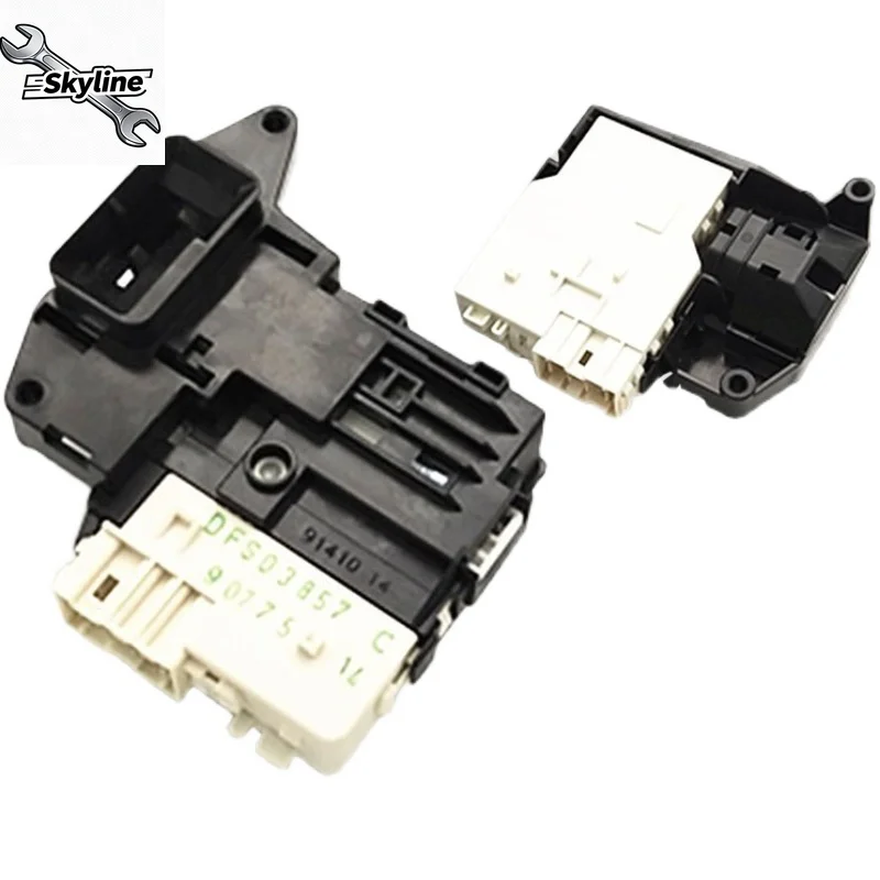 Drum washing machine door opening and closing, door hook, door handle, handle, spring electronic lock, micro-delay door lock