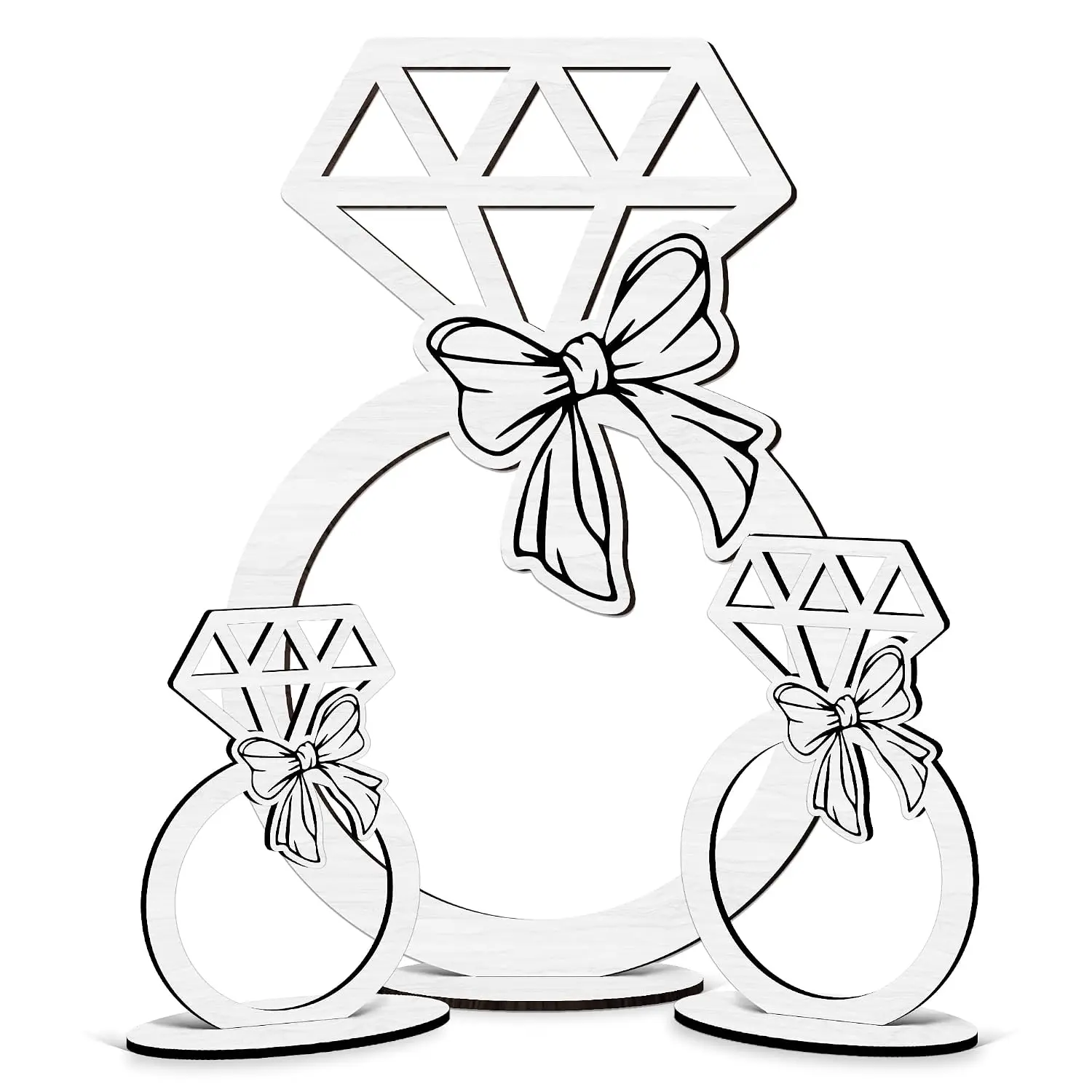 3 PCS Bridal Shower Centerpieces Wedding Table Decor Floral Stand