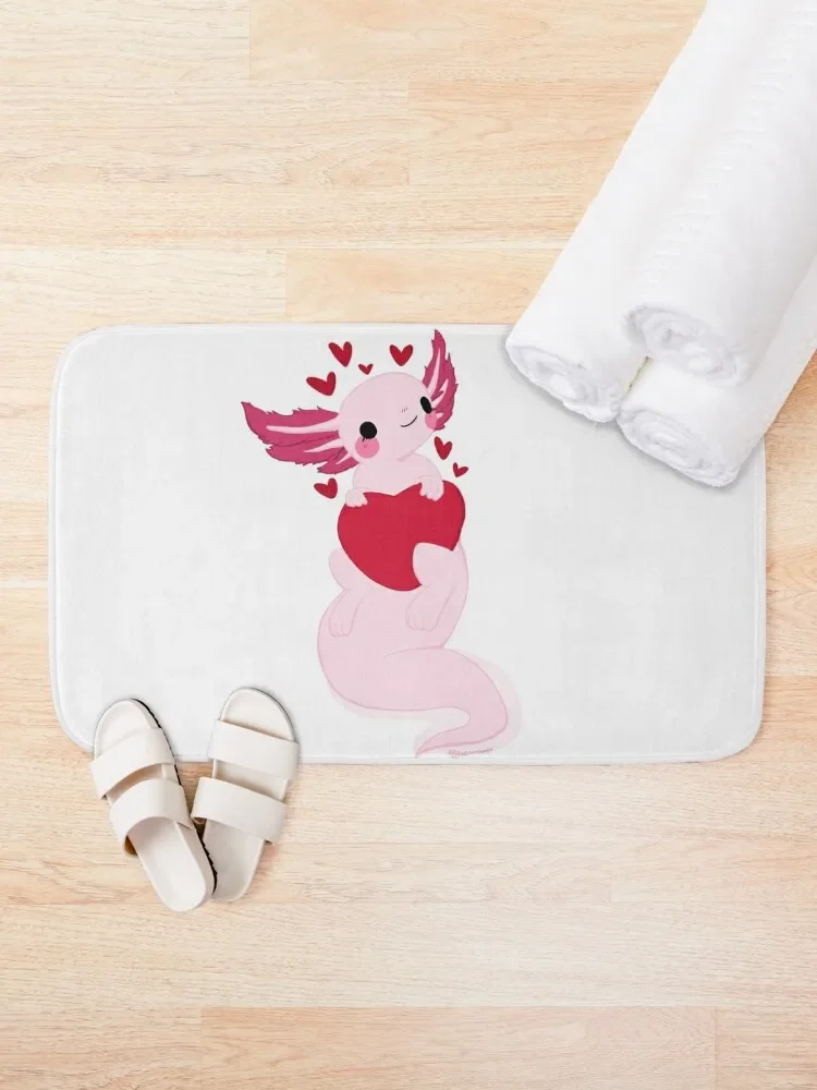 Axolotl heart Bath Mat Bedroom Carpet Rooms Hallway Carpet Mat