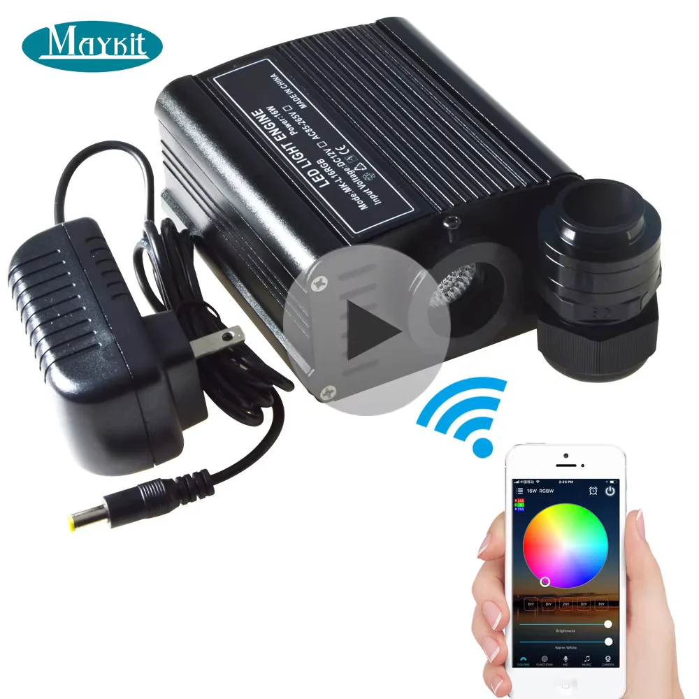 

WIFI control 16W RGBW LED optic fiber light alexa or google home
