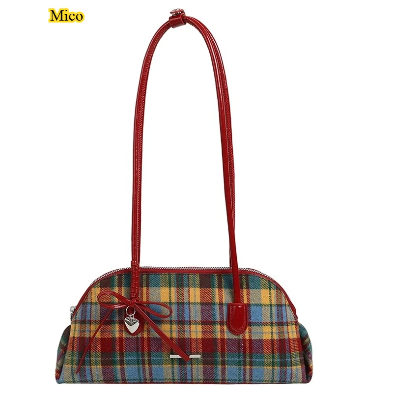 

Korean Ins Style Bowling Bag 2025 New | Fashionable Single Shoulder Underarm Long Stick Bag | Crossbody Bag with Storage Cabin
