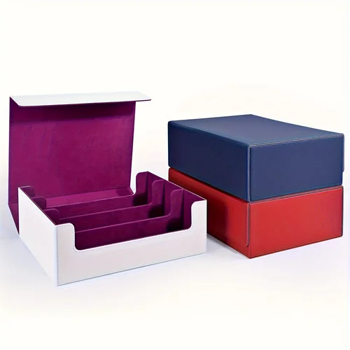 Caja de almacenamiento para tarjetas coleccionables, puede contener más de 1800 cubiertas individuales, caja de tarjetas de cuero PU con cierre magnético, se adapta a tarjetas TCG,Yugion