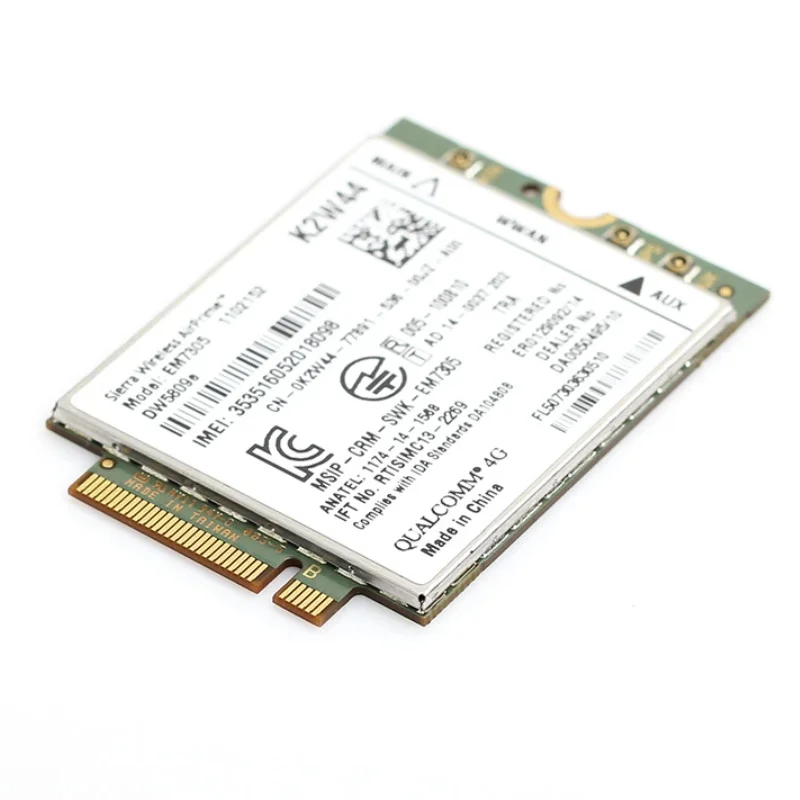 Original EM7305 DW5809e GOBI5000 4G LTE Module NGFF WWAN card for DELL Latitude  7214 7350 7414 Venue 8 Pro 5855 5056