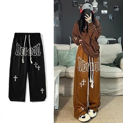 Y2k Pants Men Loose Wide leg Sweatpants Male Streetwear Oversize Pants Fashion Full-length Trousers 2023 New