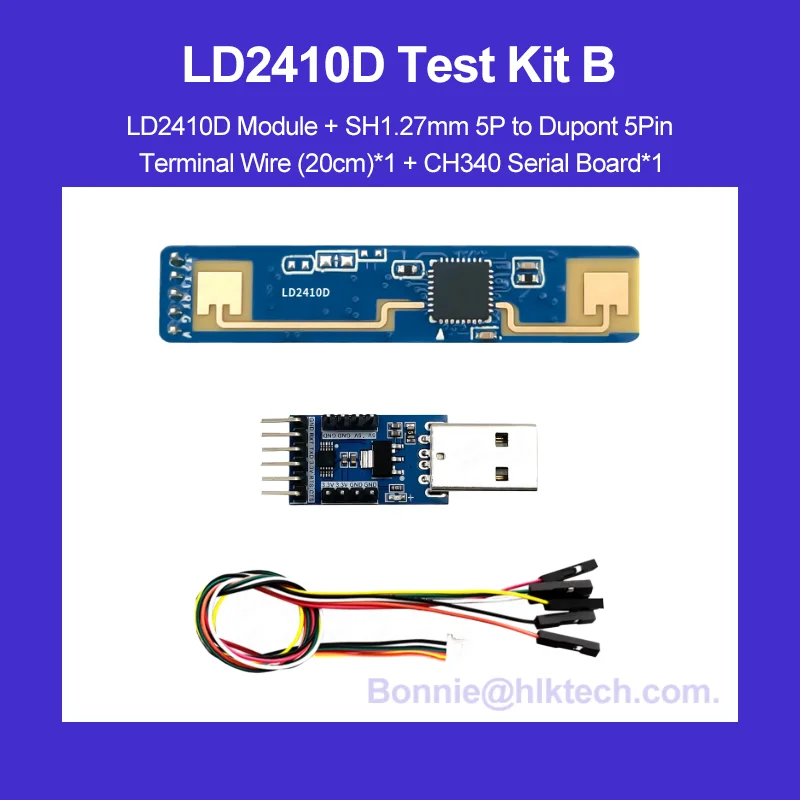 Free Shipping HLK-LD2410D 24GHz mmWave Human Presence Sensor Ceiling/Wall Mount AIoT Smart Device