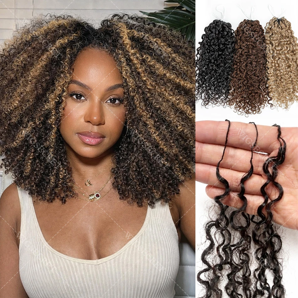 

Наращивание волос из натуральных человеческих волос: медово-русые кудрявые пряди для плетения, без узлов, предварительно разделенные, для крючкового плетения ( Feather Crochet), пучки.