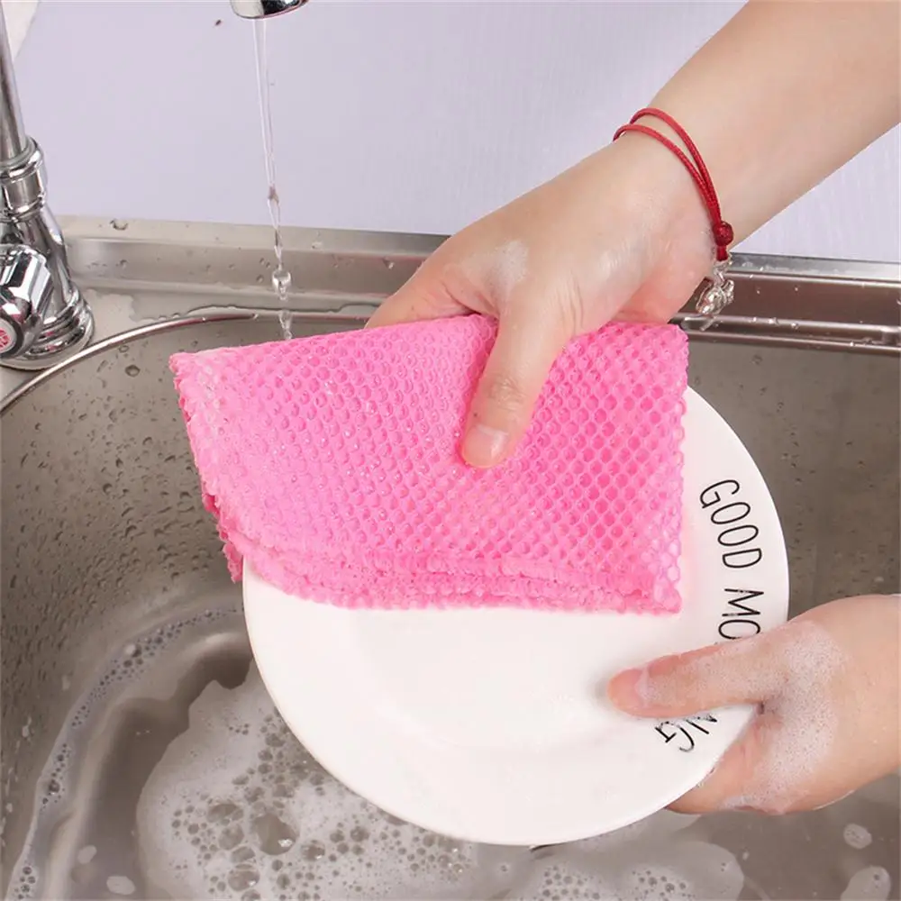 1~5PCS Mesh Dishwashing Towel Rapid Scourer Mesh Washing Cloths Screen Cleaning Wipes Durable Innovative Dish Washing Net