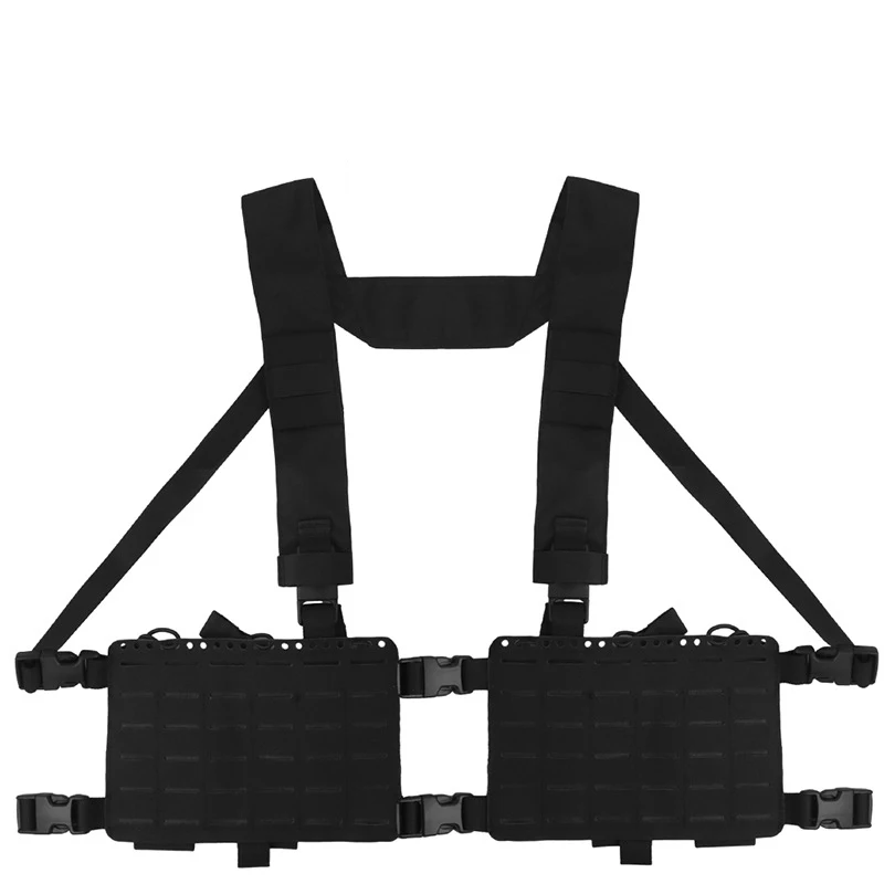 Tactical Chest Rig Universal Bulletproof Vest Elastic Pouch Laser Hole Airsoft Hunting Outdoor Sport Storage Bag MOLLE Equipment