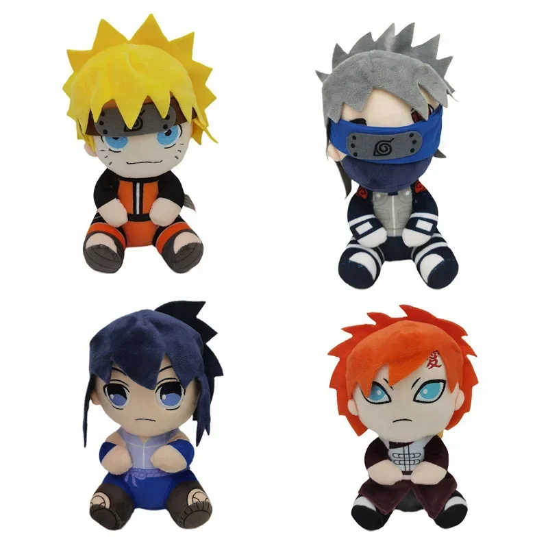 2024 New 20cm Kawaii Naruto Konoha Ninja Doll Kakashi Naruto Gaara Cute Stuffed Plush Toy Children's Birthday Gift ChristmasGift