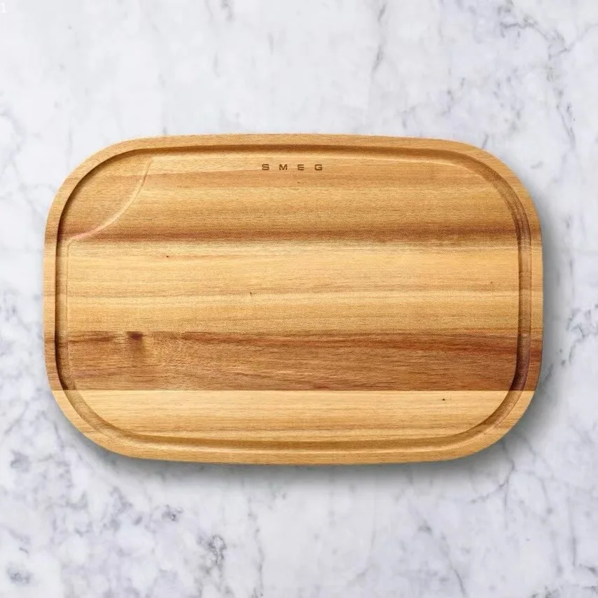 Wooden Cutting Board Smag  Acacia Wood SMEG Cutting Board Cutting Board in Stock Modern Minimalist Kitchen Gadgets