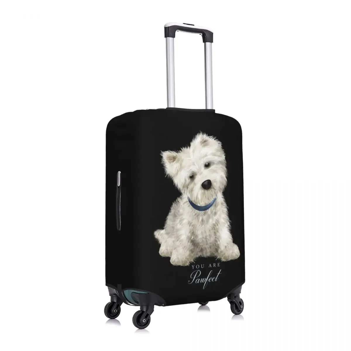 Custom Fashion Sweet West Highland White Terrier Dog Luggage Cover Protector Washable Westie Puppy Travel Suitcase Covers