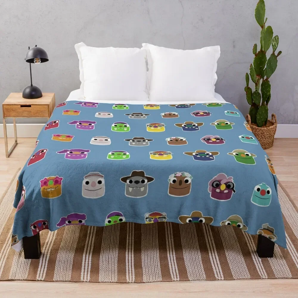 

Bugsnax - All grumpuses Throw Blanket Cute Tourist Nap Bed covers Blankets