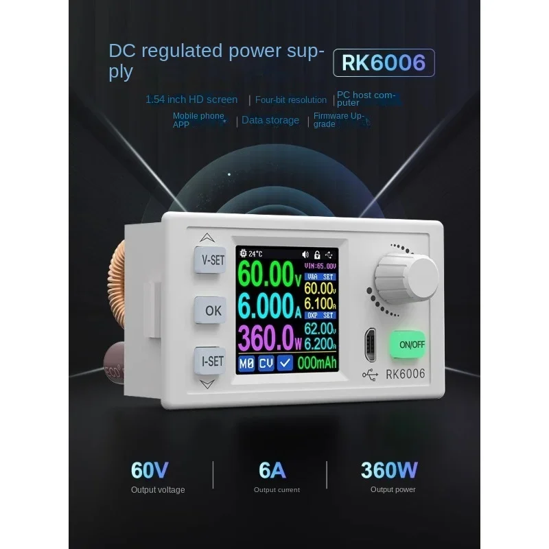 

RK6006 digital display DC regulated power supply adjustable adjustable voltage regulated power supply for portable mobile