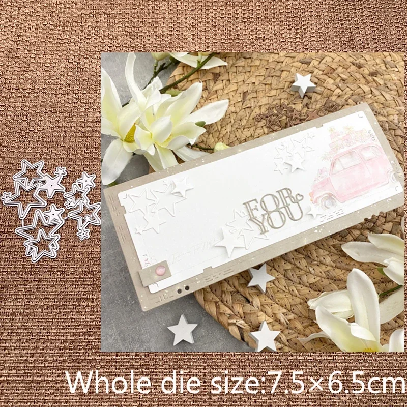 XLDesign Craft Metall-Schablonenform, Sterncluster, Sammelalbum, Stanzungen, Album, Papier, Karte, Handwerk, Prägung, Metall-Stanzformen