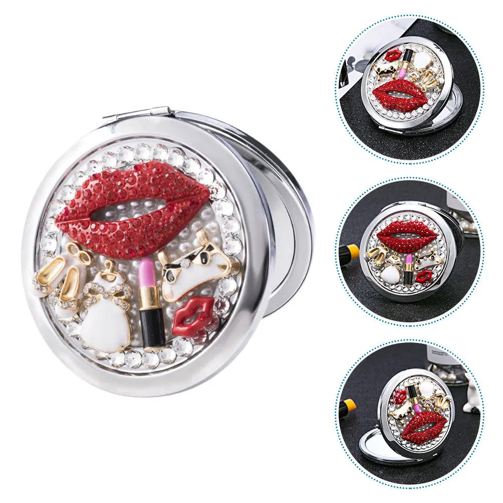 

1Pcs Small Portable Folding Mirror Dual-Side Reflective Makeup Compact Mirror for Women Convenient Beauty Accessory