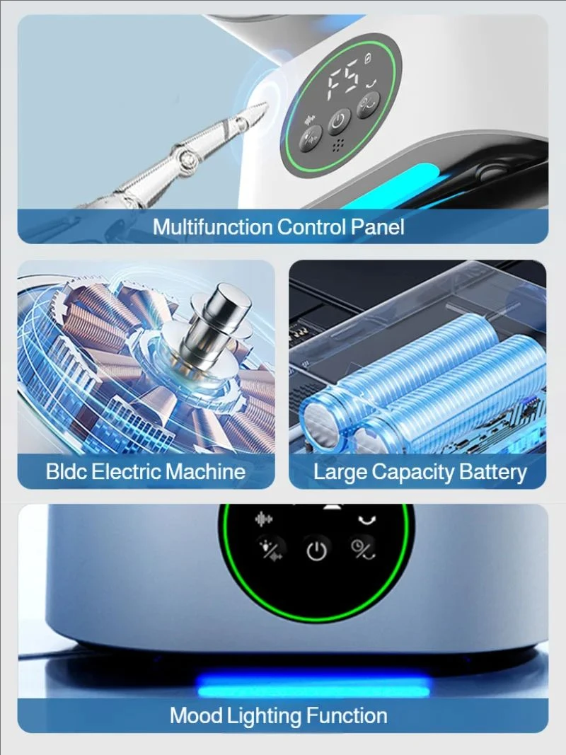 Mi Portable Wall-Hanging Fan With Remote Control Rechargeable Usb Electric Folding Fan Nightlight Air Cooler Household Shaking