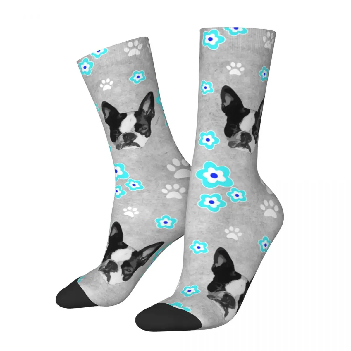 

Boston Terrier Cute Dog Socks Men's Women's Polyester Fashion Socks Novelty Spring Summer Autumn Winter Middle Tube Socks Gift