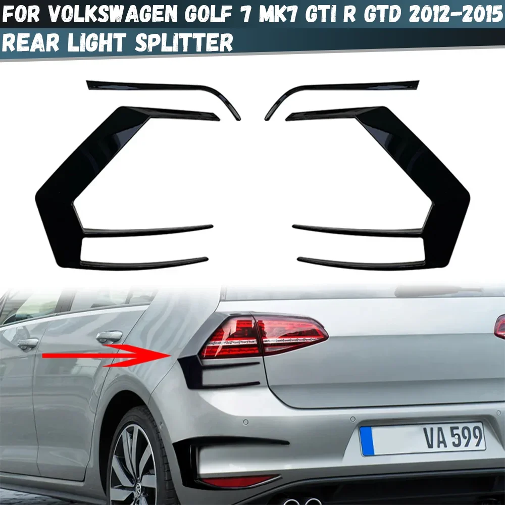

Car Rear Side Bumper Splitter For Volkswagen VW Golf 7 Mk7 GTI R GTD 2012 2013 2014 2015 Canard Spoiler Body Kits