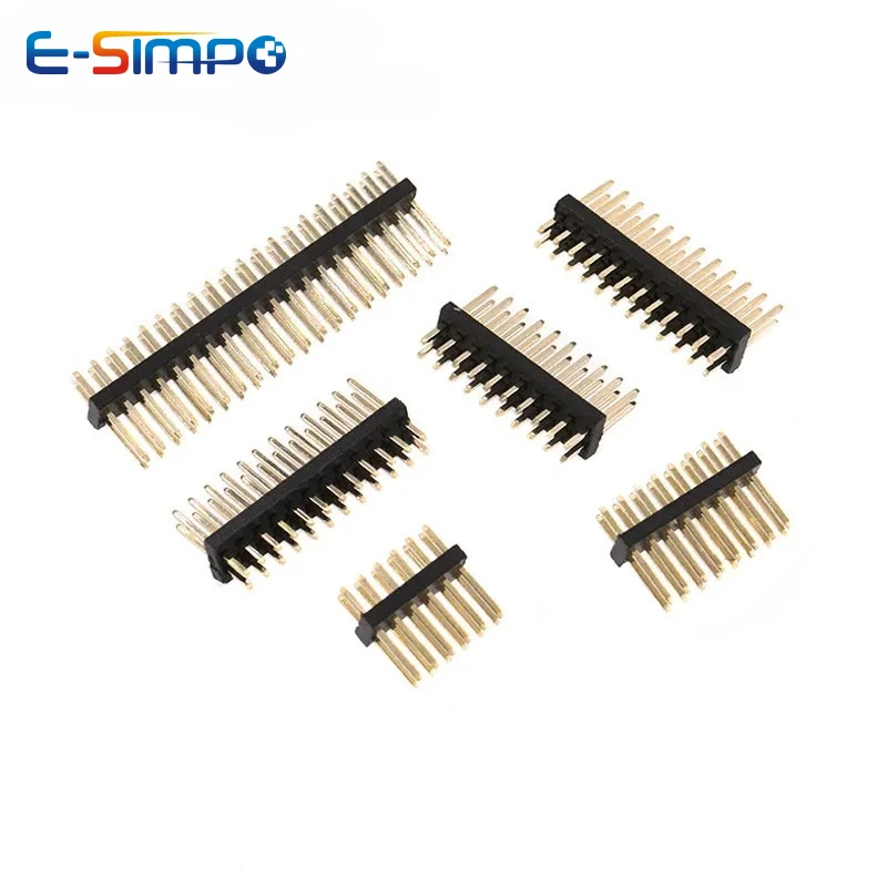 10pcs 1.0mm 1.27mm 2.0mm 2.54mm Pin Header Double Row Male 1/2~40P Breakaway PCB Board Connector Strip Pinheader 1*2/2P 4P 6-40p image 3