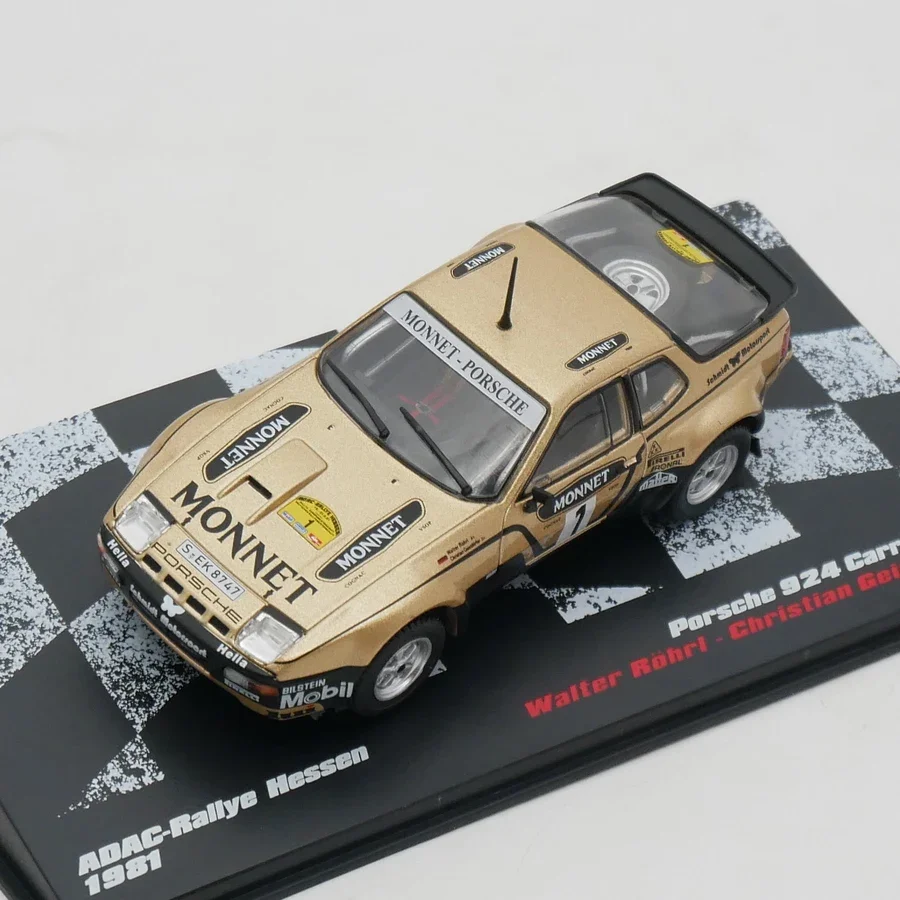 Diecast IXO Scala 1:43 Porsche 924 Carrera GTS WRC 1981 Modello di auto in lega da collezione Giocattolo regalo Souvenir Display Ornamento