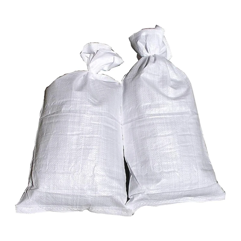 Flood Sandbags PP Sandbag Fire Brigade Flood Sacks Sandbag White Flood Protection Sand Bag For Flood Wate 50X82Cm 40X62Cm