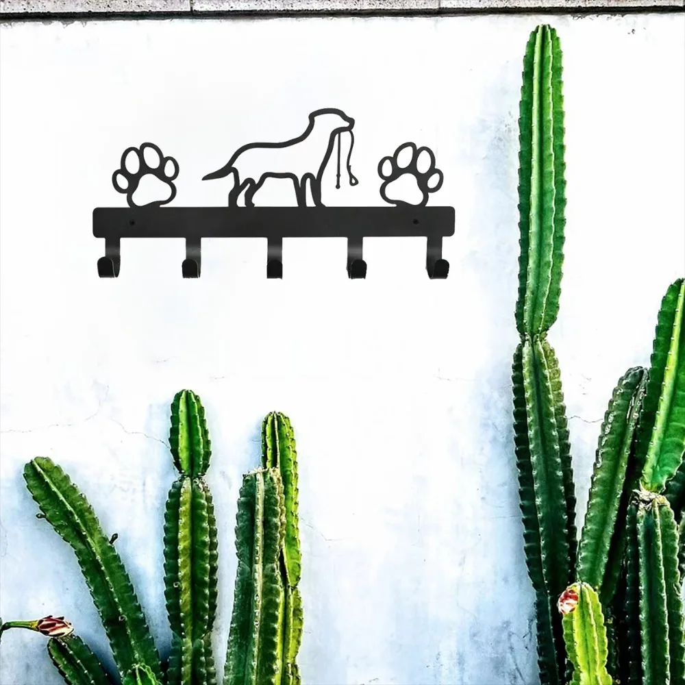 1pc Eisen Kunst, Metall Pfote Haustier Hund Kleiderbügel Mantel Schlüssel Blei Leine Wand Rack Halter Organizer, handtuch Rack, Organizer, Lagerung rack