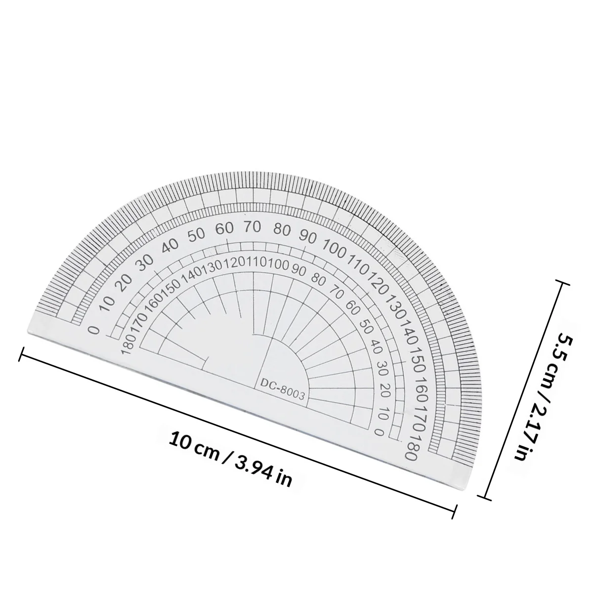 36Pcs 180 Degree Protractor Clear Plastic Ruler 10Cm 4Inch Accurate Measurement Tool for Students School Office Geometry