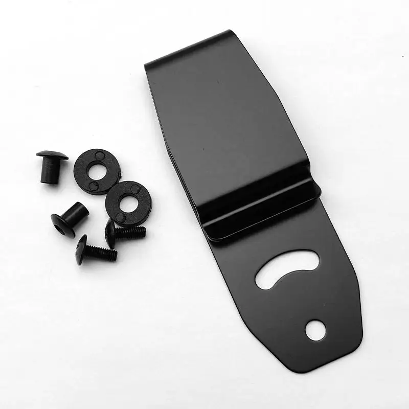1Piece Stainless Steel KYDEX Sheath Knife Sheath Back Clip Waist Carrying Pocket Clip Scabbard Accessories