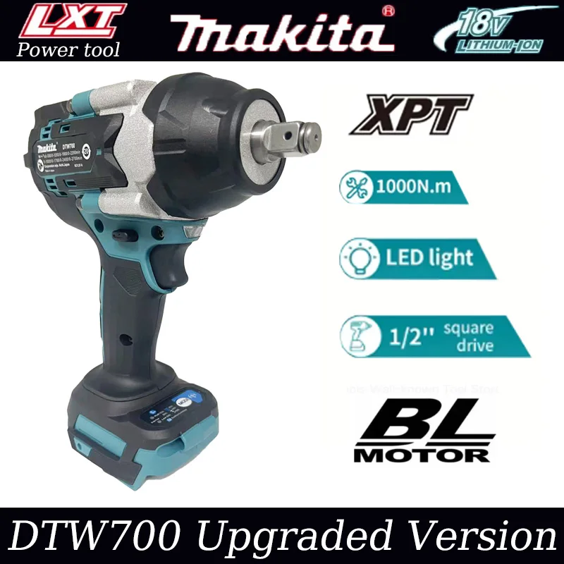 18V Makita DTW700 PLUS Electric Impact Wrench Cordless Electric Wrench 1/2 inch for Makita 18V Battery Screwdriver Power Tools
