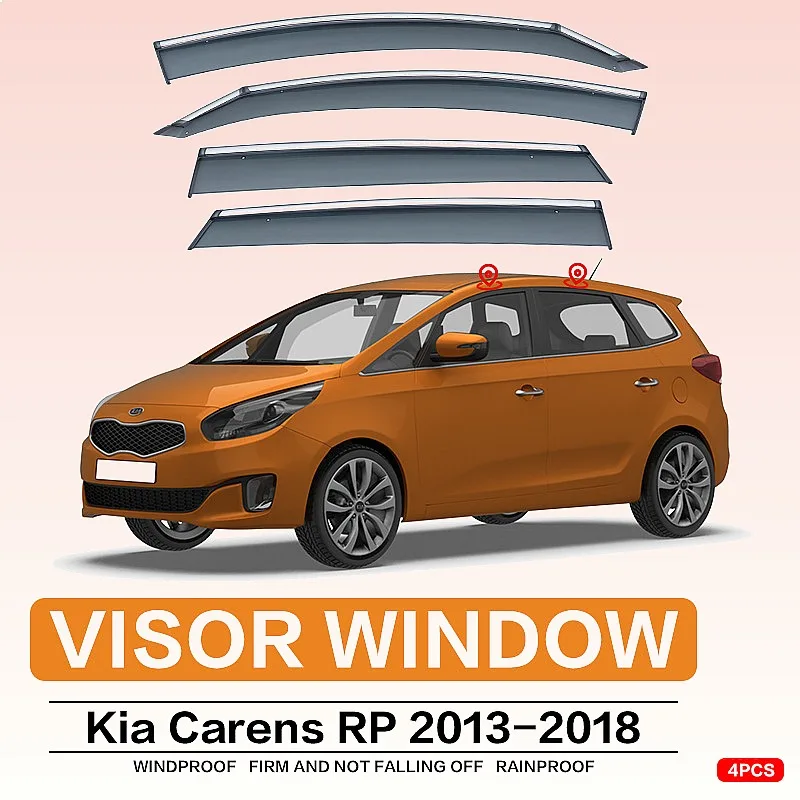 

For Kia Carens UN RP 2007-2021 Car Window Visor Rain Sun Shade Side Deflector Awning Accessories