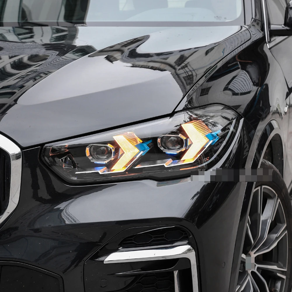 Car Headlight Assembly For BMW X5 G05 2019-2022 Modified New Arrow Style LED Daytime Running Light Turn Signal Front Lamp