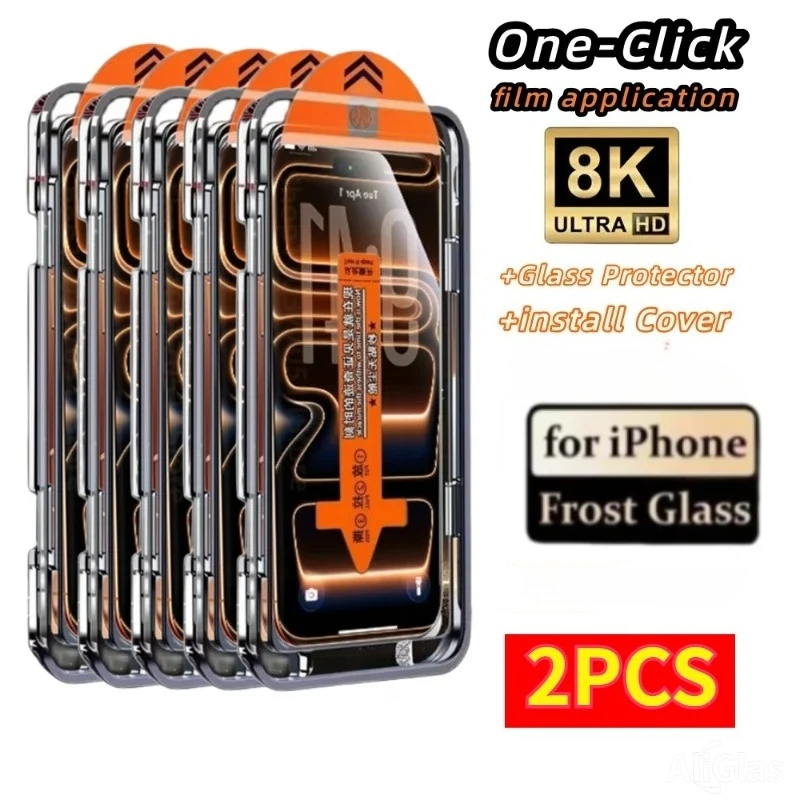 

2pcs HD Tempered Glass Screen Protectors for iPhone 17 16 Pro Max 15 14 11 12 13 mini XR XS Scratch-Proof Dust-Free Installation