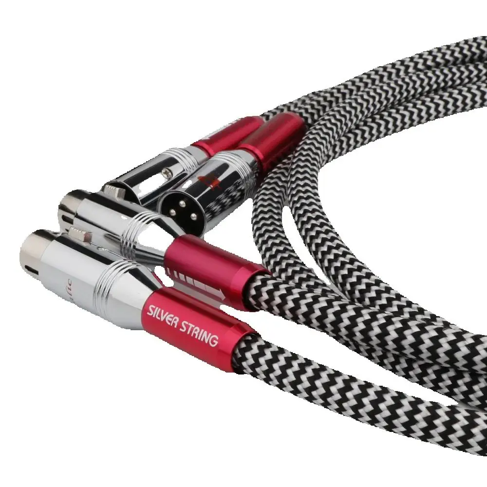 Пара Hi-Fi XLR-кабель Посеребренный аудиокабель XLR Балансный удлинитель Аудио-видео линия Бесшумный для микшера Микрофон