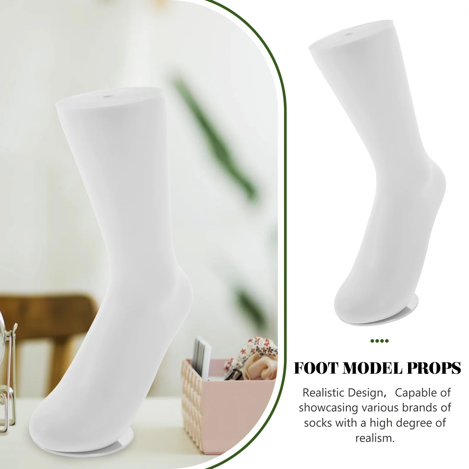 

Seamless White Foot Mannequin Props Women Iron Sheet Thickened Vinyl Realistic Sock Display Feet Model Shoe Store Exhibitions