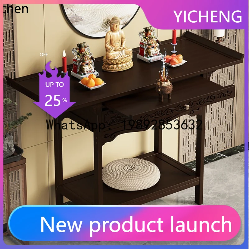 

ZZ 27 Buddhist Altar New Chinese Style Standing Cabinet God of Wealth Bodhisattva Buddha Statue Worship Table Home Simple