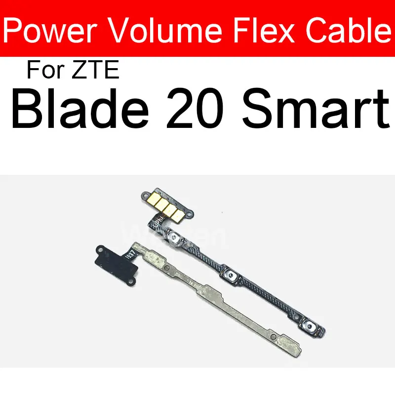 Power Volume Flex Cable For ZTE Blade 20 Smart V Smart 2050 V 2020 Smart 8010 9000 Volume Power Side Buttons Switch Parts