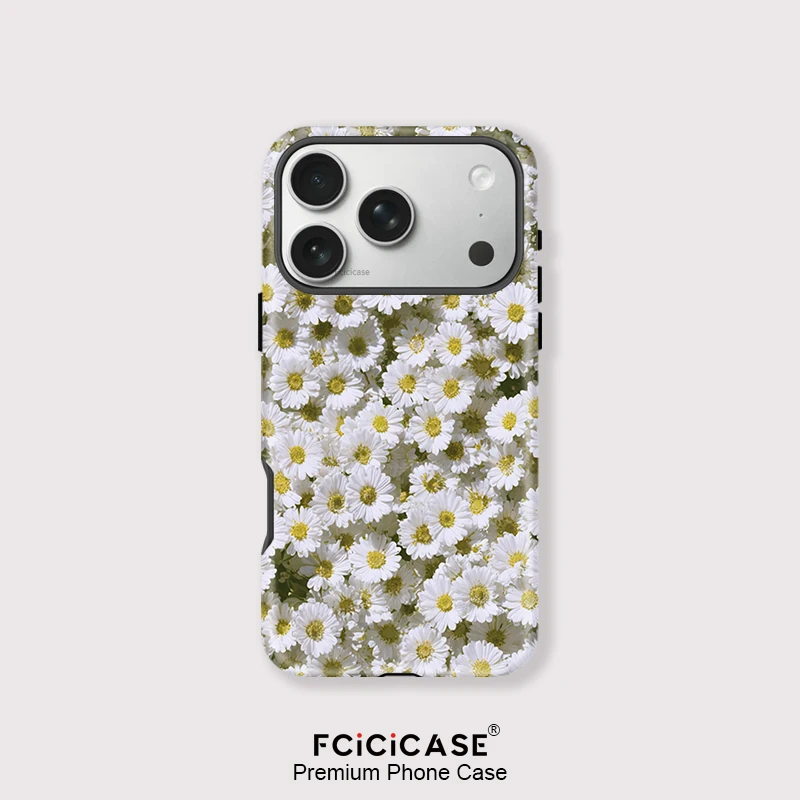 Fcicicase ديزي زهرة جراب هاتف آيفون 17 الهواء 16 15 14 13 11 12 برو ماكس 14 زائد ل Magsafe المغناطيسي اللاسلكية تهمة غطاء
