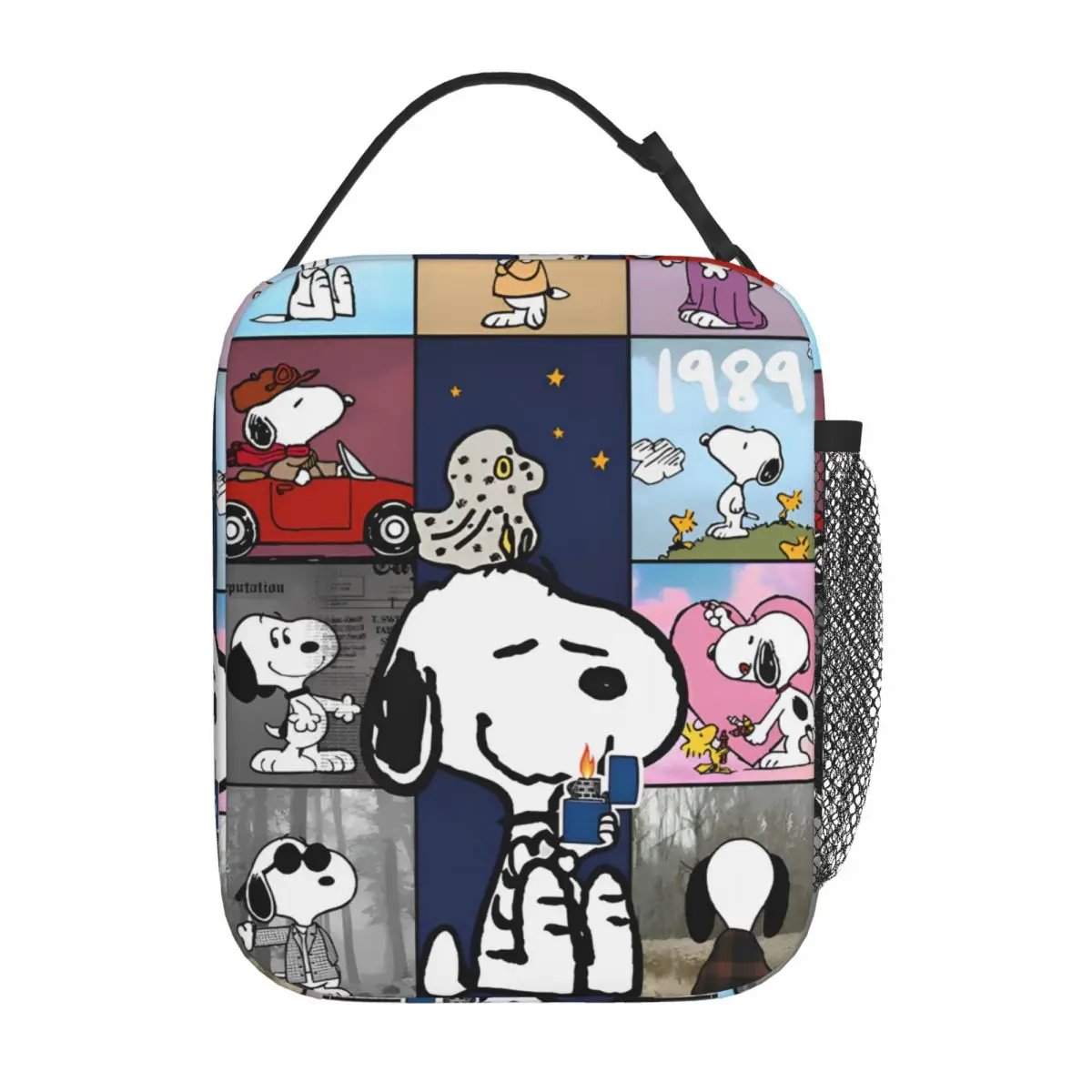 Cute Snoopy Cartoon Insulated Lunch Bag Peanuts Comic Lover Food Container Bags Reusable Thermal Cooler Lunch Boxes For Work