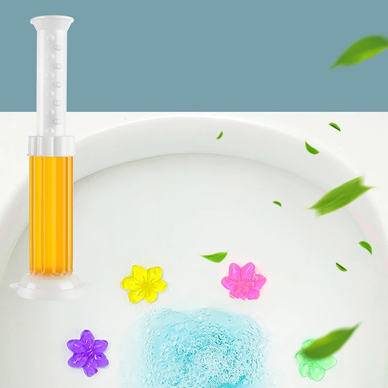 1pc Toilet Cleaner Gel Deodorant Toilet Gel Air Freshener Aromatic Flower Detergent Bathroom Fragrance Household Cleaning