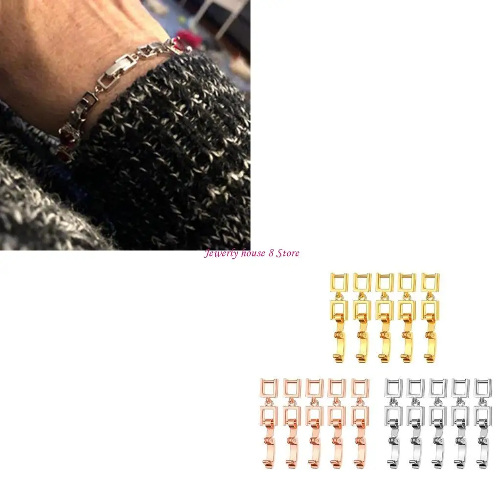 

5 Pcs Jewelry Extenders Clasps Bracelet Extenders for Crafts Jewelry Making