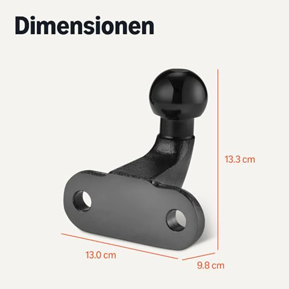 Cast Steel Hitch Black Towing Ball Cast Steel Construction Right Angle 2-hole Ball Head Design Secure Connection