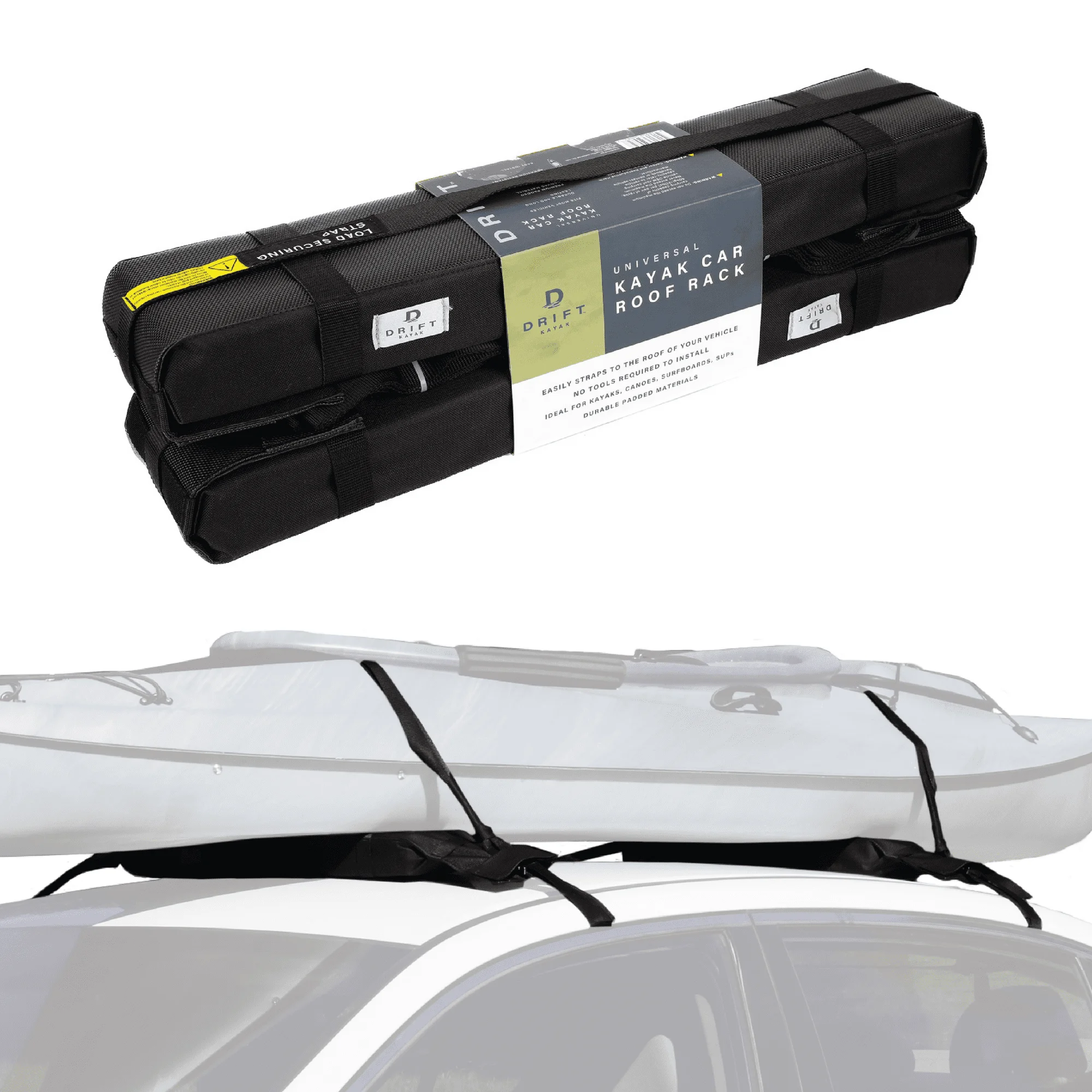 

24 Universal Kayak Roof Carrier Rack, Adjustable Detachable, with Adjustable Straps
