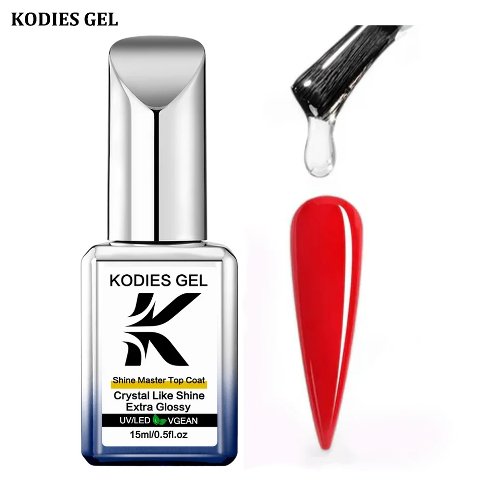 كوديس جل معطف فوقي سوبر تألق الأشعة فوق البنفسجية هلام مسمار البولندية إنهاء السدادة غطاء قاعدة معطف الأساس مانيكير رسومات أظافر صالون جودة