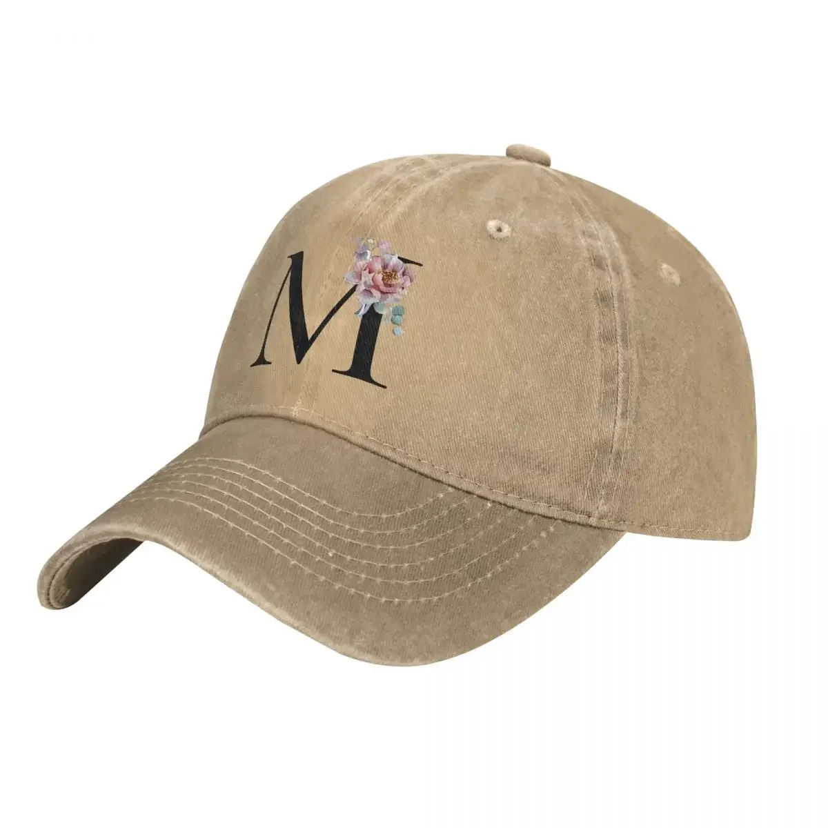 

M Flower Dauln Baseball Cap Blackletter Outdoor Trucker Hat Summer Casual Men Women Cute Custom Snapback Cap