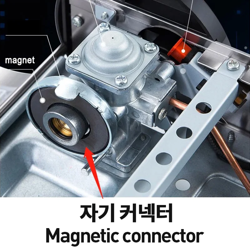 Outdoor Camping Magnet Split Type Furnace Converter Connector Adapter Gas burner Adapter for Camping Cooking Picnic Equipment