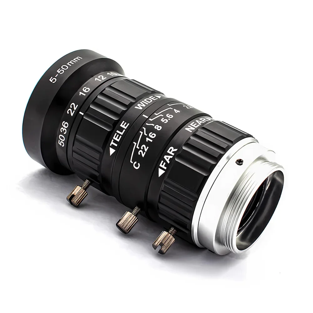 عدسة تثبيت 12 ميجابكسل C/CS 5-50 مم F2.8 1/1.8 بوصة زاوية واسعة عالية الوضوح للمراقبة USB/IP/POE CCTV كاميرات المراقبة وكاميرات الويب