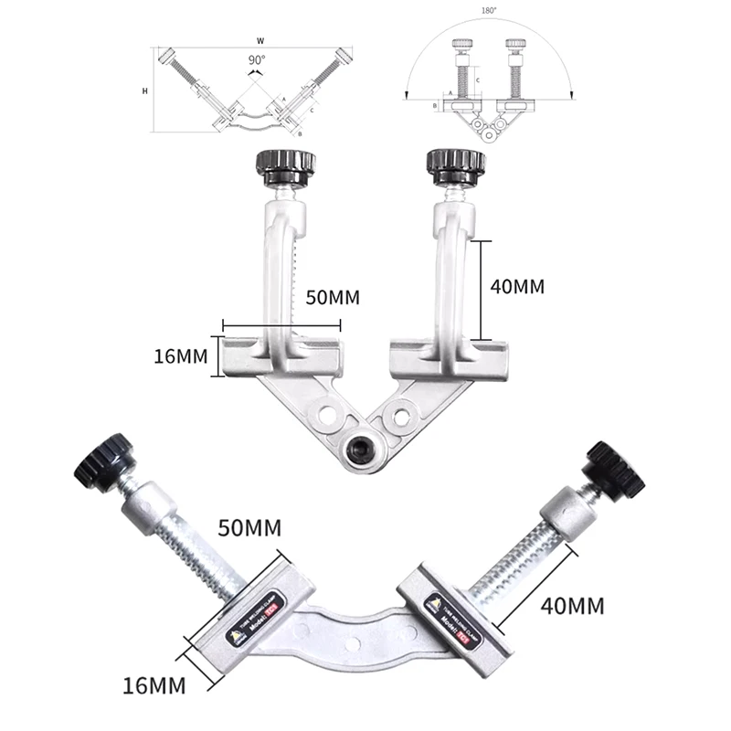 90 Degree Angle Clamp Holder Woodworking Clamp Angle Welding Stainless Steel Square Tube multi Angle Artifact Tool image 6