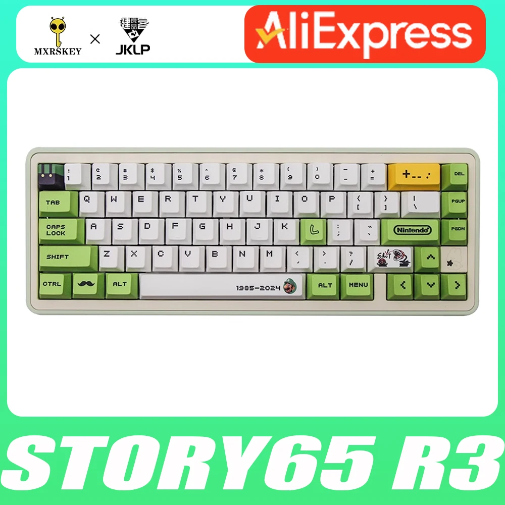 

Story65 R3 Mechanical Keyboard Aluminium Alloy Three Mode Wireless Gaming Keyboard Kits Gasket Hot Swap Pc Gamer Accessories